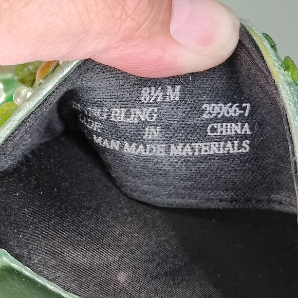 Connie Bling Green Y2K Platform Sandals - Picture 12 of 12